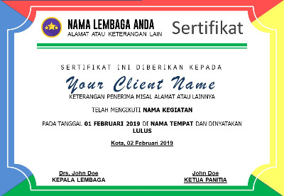 Desain Sertifikat