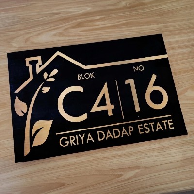 nomor rumah plat besi