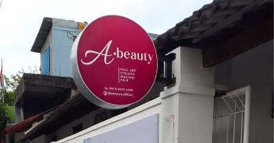 neonbox bulat akrilik 1 sisi