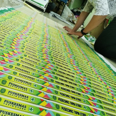 Sablon sublim tali id card 1 sisi + Stopper