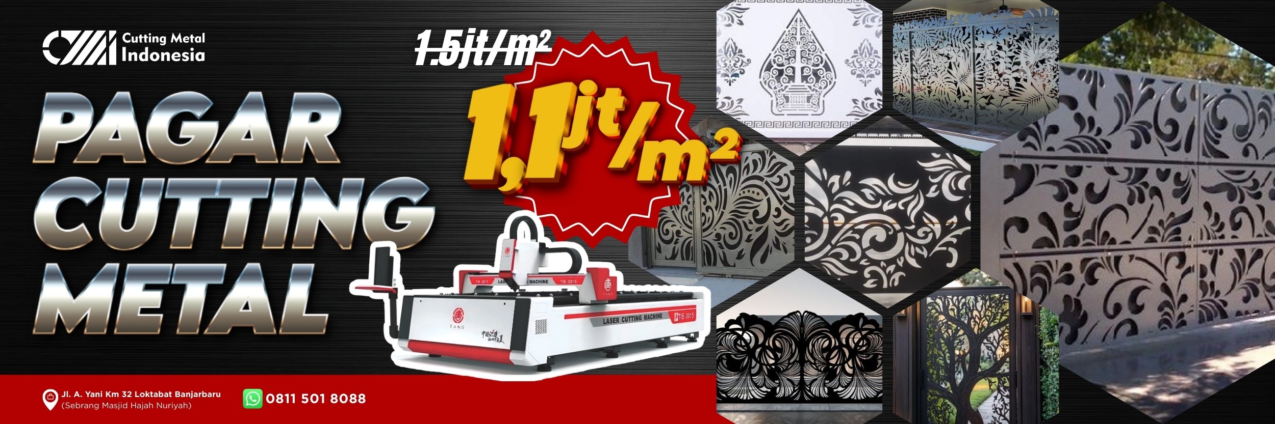 Banner promo pagar cutting metal