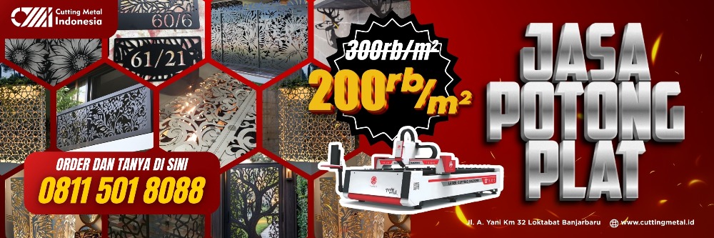 Banner jasa potong plat metal